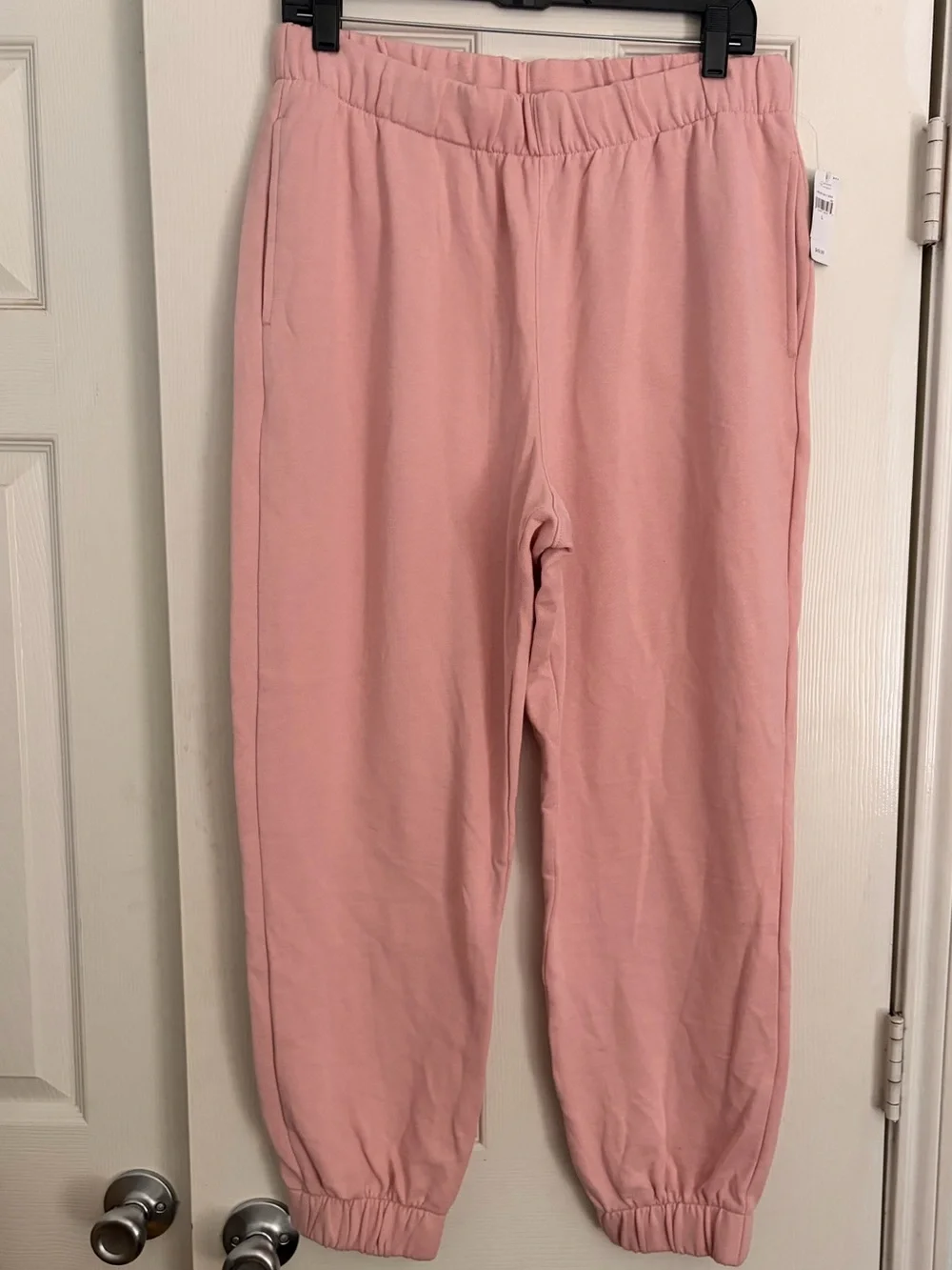 GAP Womens Light Pink Elastic-Waist Jogger Sweatpants